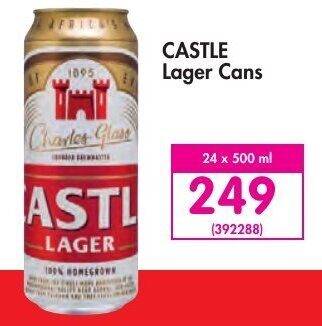 Castle Lager cans 24 x 500ml