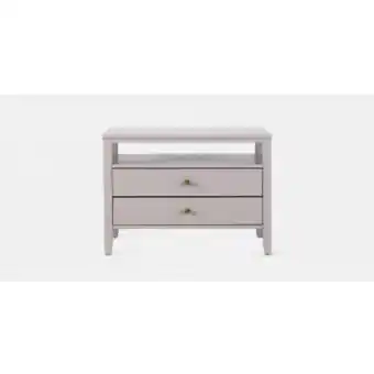 Coricraft Paige pedestal 2 drawer (grey) offer