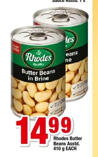 OK Grocer Rhodes Butter Beans Asstd. 410g offer