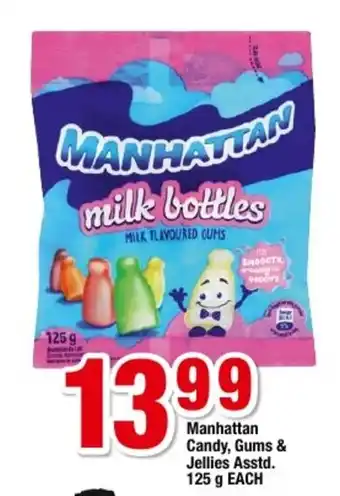 OK Grocer Manhattan Candy, Gums & Jellies Asstd. 125g offer