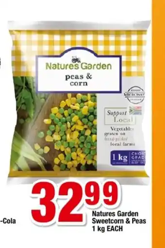 Natures Garden Sweetcorn & Peas 1kg each
