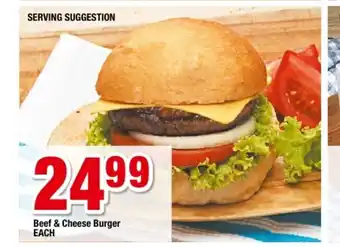 Beef & Cheese Burger each