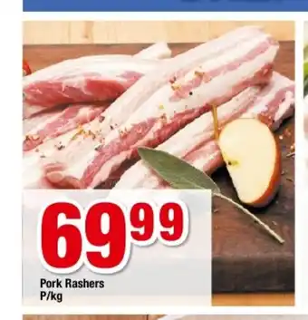 OK Grocer Pork Rashers per kg offer