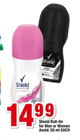 OK Grocer Shield Roll-On for Women Asstd. 50ml each offer