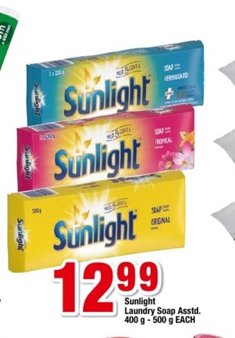 OK Grocer Sunlight Laundry Soap Asstd. 400g-500g each offer