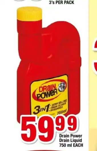 Drain Power Drain Liquid 750ml each