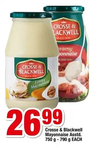 Crosse & Blackwell Mayonnaise Asstd. 750g-790g each