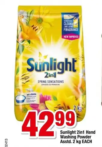 OK Grocer Sunlight 2in1 Hand Washing Powder Asstd. 2kg each offer