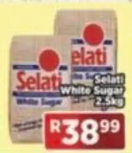 Goal Supermarket Selati White Sugar 2.5kg offer