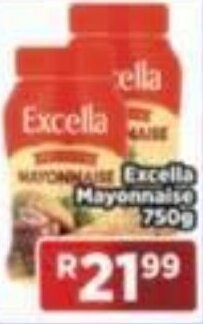 Goal Supermarket Excella Mayonnaise 750g offer