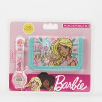 Character group barbie watch and wallet pink