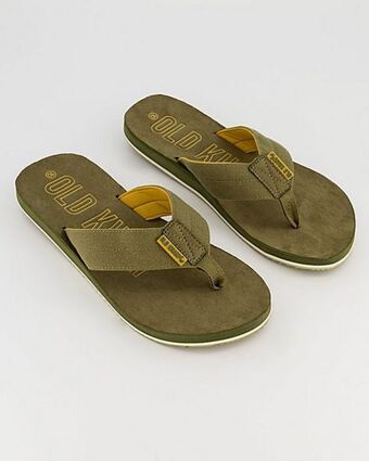 Old khaki men's cruz flip flops