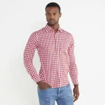 Utopia gingham check shirt red gingham