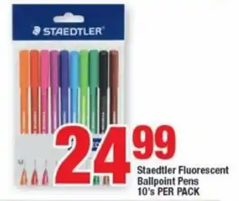 Staedtler Fluorescent Ballpoint Pens 10's per pack