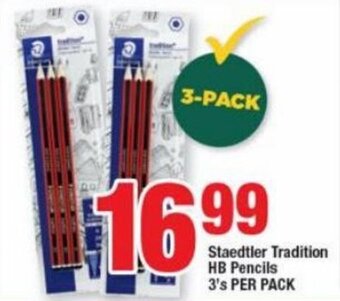 OK Foods Staedtler Tradition HB Pencils 3's per pack offer