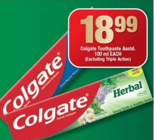 Colgate Toothpaste asstd 100ml offer at OK Foods