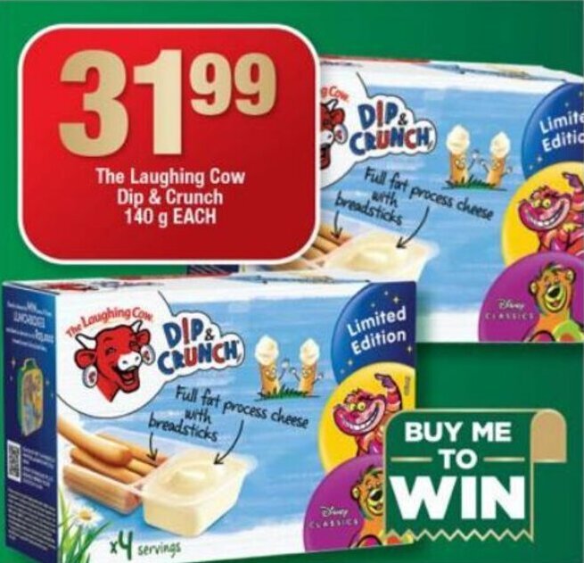 The Laughing Cow Dip & Crunch 140g offer at OK Foods