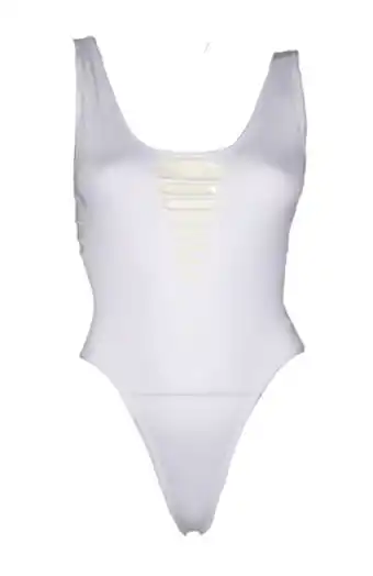 JAM Clothing Ladies seamless ripped bodysuit - white offer