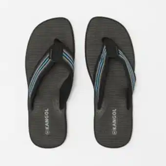 Zando Kangol striped thong sandal black offer