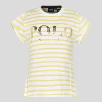 Zando Polo girls kim striped printed tee yellow offer