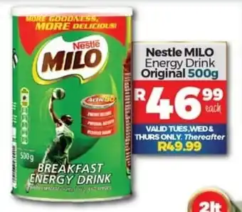 Take 'n Pay Nestle Milo Energy Drunk 500g offer