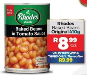 Rhodes Baked Beans 410g