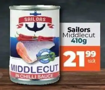 Take 'n Pay Sailors Middlecut in Chilli Sauce 410g offer