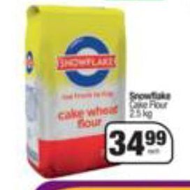 Spar Snowflake cake flour offer