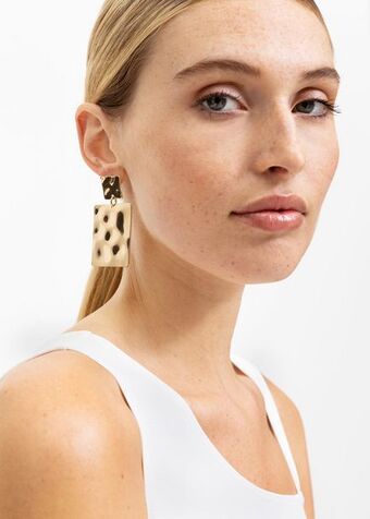 Woolworths Square hammered drop earrings offer
