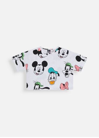 Mickey mouse cropped boxy t-shirt