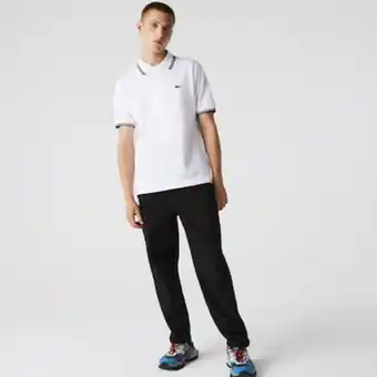Lacoste Men’s lacoste classic fit striped accents cotton piqué polo shirt offer