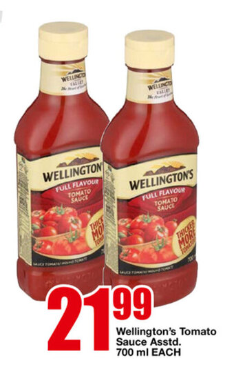 OK Foods Wellington's Tomato Sauce Asstd. 700ml offer