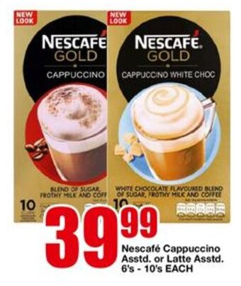 OK Foods Nescafé Cappuccino Asstd. or Latte Asstd. 6's-10's offer