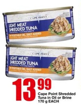 OK Foods Cape Point Shredded Tuna in Oil or Brine 170g offer