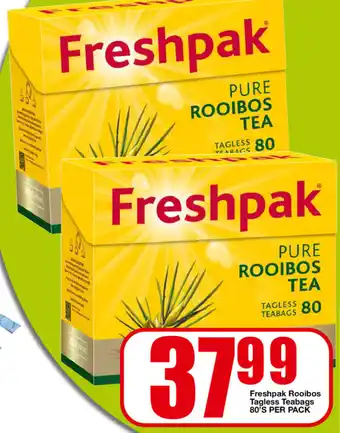 Freshpack Rooibos Tagless Teabags 80's