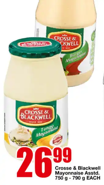 OK Foods Crosse & Blackwell Mayonnaise Asstd. 750g-790g offer