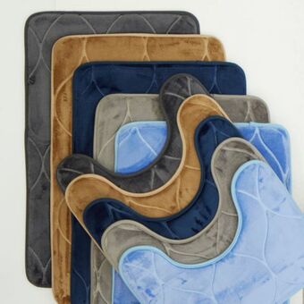 Two piece venice memory foam mat - navy