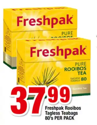 OK Foods Freshpak Rooibos Tagless Teabags 80's offer