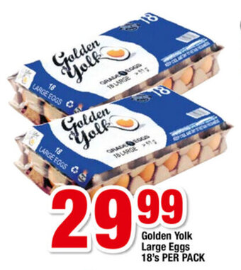 OK Foods Golden Yolk Large Eggs 18's offer