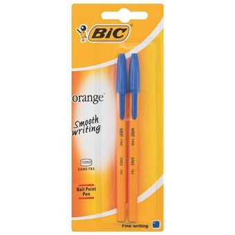 Game Bic orange ball pen 2pk blue offer