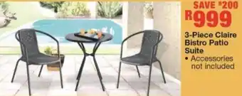 House & Home Claire Bistro Patio Suite offer