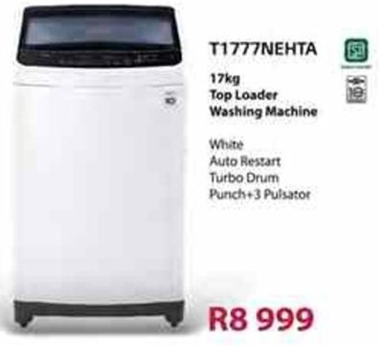 LG Top Loader Washing Machine 17kg offer at Makro