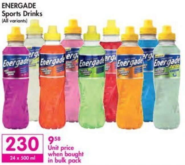 Energade Sports Drinks 24 x 500ml offer at Makro