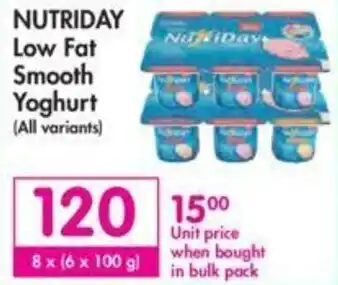 Makro Nutriday Low Fat Smooth Yoghurt 8 x 6 x 100g offer