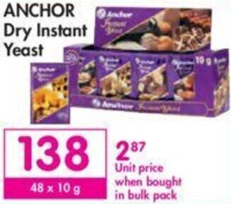 Anchor Dry Instant Yeast 48 x 10g
