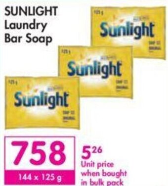 Makro Sunlight Laundry Bar Soap 144 x 125g offer