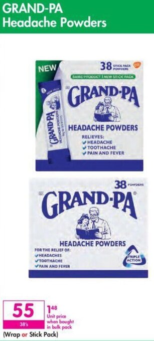 Makro Grand-Pa Headache Powders offer