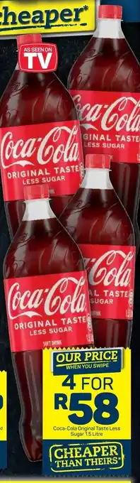 Pick n Pay Coca- Cola Original Taste Less Sugar 4x1,5L offer