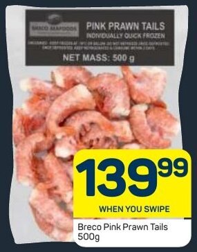 Pick n Pay Breco Pink Prawn Tails 500g offer