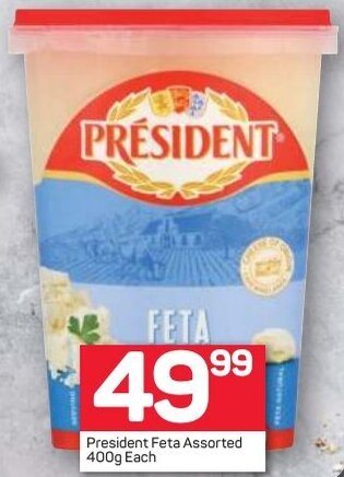 Pick n Pay President Feta Assorted 400g offer